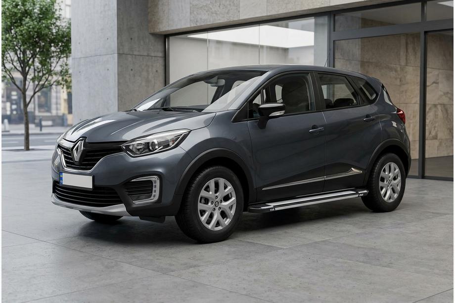 Renault Captur 2019- рр. Бокові пороги Rainbow (2 шт., Алюміній) Image
