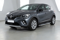 Renault Captur 2019- рр. Бокові пороги Mevsim Grey (2 шт., Алюміній) фото 1