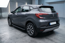 Renault Captur 2019- рр. Бокові пороги Allmond Black (2 шт., Алюміній) фото 1