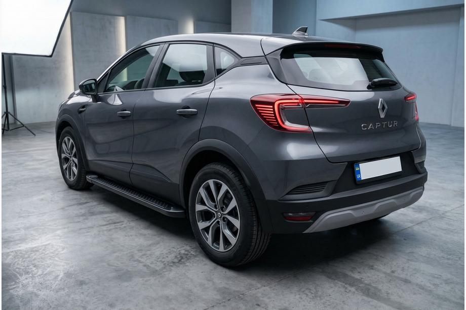 Renault Captur 2019- рр. Бокові пороги Allmond Black (2 шт., Алюміній) Image