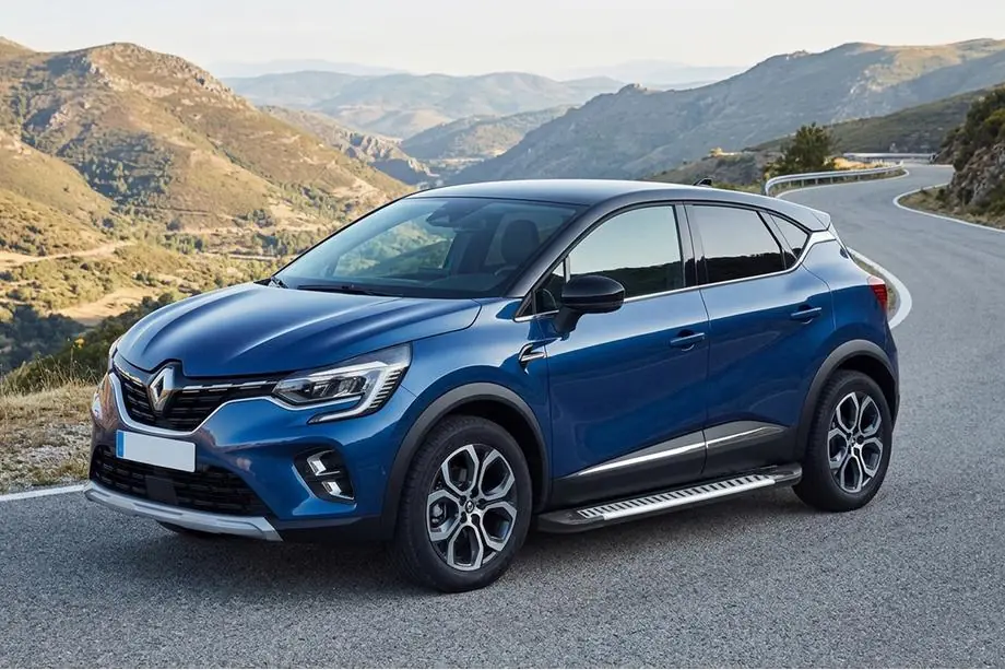 Renault Captur 2019- рр. Бокові пороги Line (2 шт., Алюміній) Image