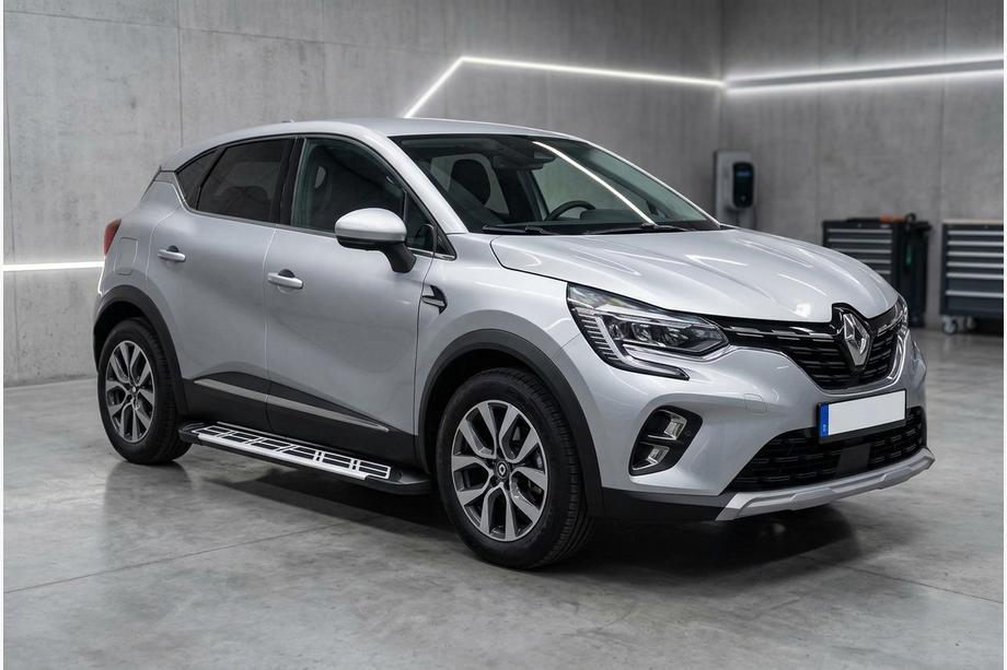 Renault Captur 2019- рр. Бокові пороги Sunrise (2 шт., Алюміній) Image