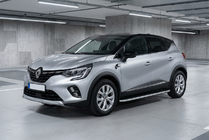 Renault Captur 2019- рр. Бокові пороги Tayga Grey (2 шт., Алюміній) фото 1