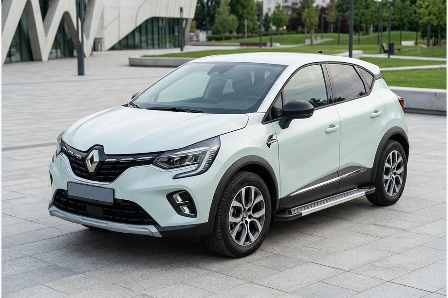 Renault Captur 2019- рр. Бокові пороги Vision New Grey (2 шт., Алюміній) Image