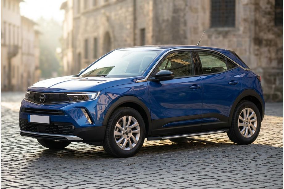 Opel Mokka 2021- рр. Бокові пороги Duru (2 шт., Алюміній) Image