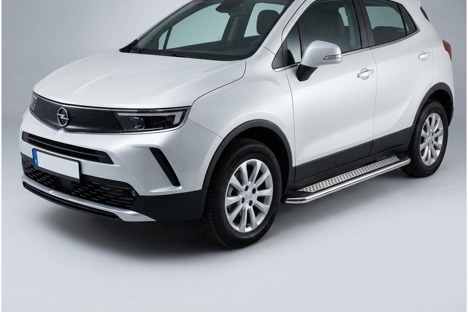 Opel Mokka 2021- рр. Бокові пороги Maydos V2 (2 шт., Алюміній) Image