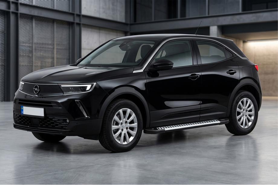 Opel Mokka 2021- рр. Бокові пороги Line (2 шт., Алюміній) Image
