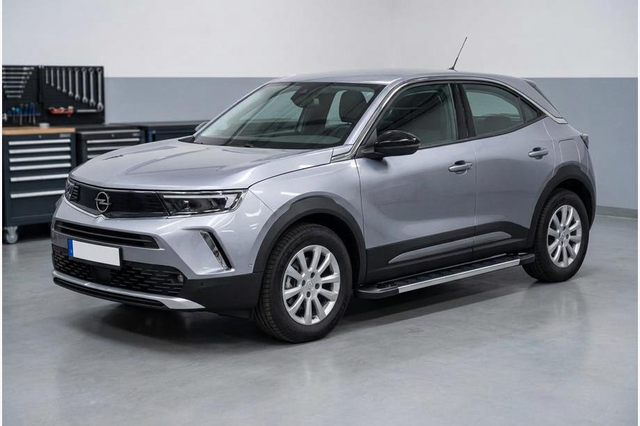 Opel Mokka 2021- рр. Бокові пороги Sunrise (2 шт., Алюміній) Image