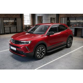 Бокові пороги Tayga Black (2 шт., Алюміній) Opel Mokka 2021- рр. фото 1