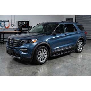 Бокові пороги Bosphorus Black (2 шт., Алюміній) Ford Explorer 2019- рр. фото 1