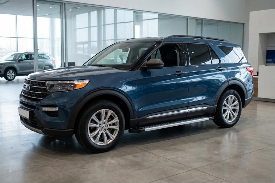 Ford Explorer 2019- рр. Бокові пороги Maya V2 (2 шт., Алюміній) Фото 1