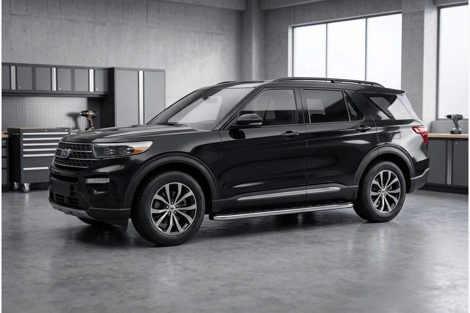Ford Explorer 2019- рр. Бокові пороги Maydos V1 (2 шт., Алюміній) Фото 1