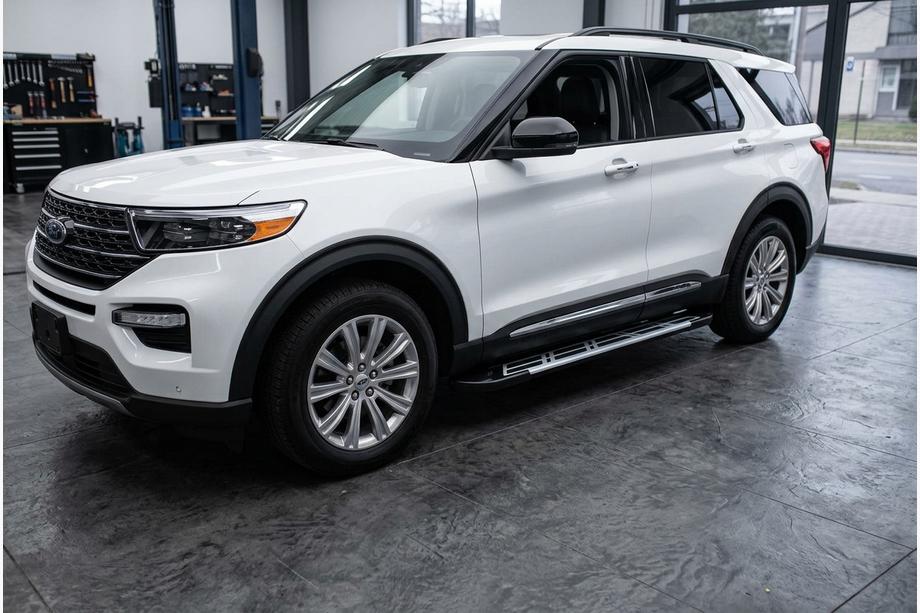 Ford Explorer 2019- рр. Бокові пороги Sunrise (2 шт., Алюміній) Фото 1