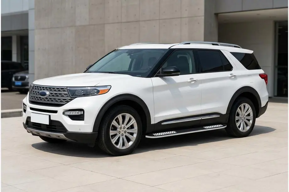 Ford Explorer 2019- рр. Бокові пороги Tayga V2 (2 шт., Алюміній) Фото 1