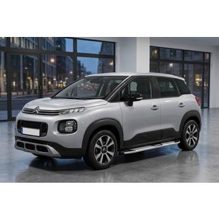 Бокові пороги Mevsim Grey (2 шт., Алюміній) Citroen C-3 Aircross 2017-2024 рр. фото 1