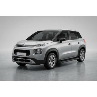 Бокові пороги Allmond Black (2 шт., Алюміній) Citroen C-3 Aircross 2017-2024 рр. фото 1