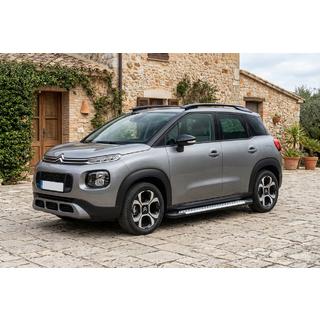 Бокові пороги Allmond Grey (2 шт., Алюміній) Citroen C-3 Aircross 2017-2024 рр. фото 1