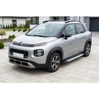 Бокові пороги Vision New Grey (2 шт., Алюміній) Citroen C-3 Aircross 2017-2024 рр. фото 1