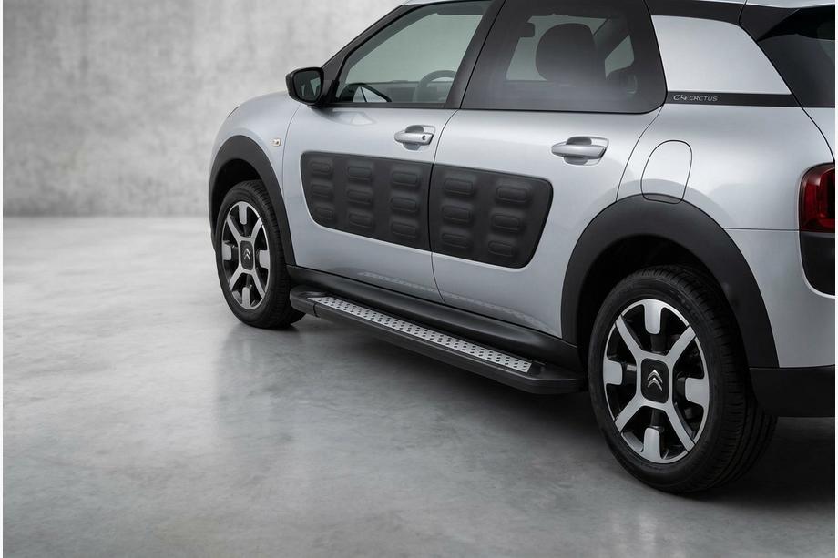 Citroen Cactus 2014-2020 рр. Бокові пороги Vision New Black (2 шт., Алюміній) Фото 1