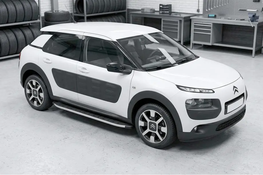 Citroen Cactus 2014-2020 рр. Бокові пороги Fullmond (2 шт., Алюміній) Image