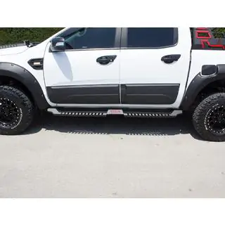 Боковые пороги Dakar V2 без LED (2 шт, металл) фото 2
