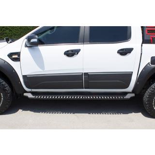 Бокові пороги Dakar V1 без LED (2 шт, метал) Nissan Navara/NP300 2016- рр. фото 2