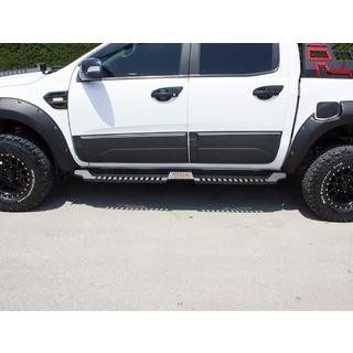 Бокові пороги Dakar V2 без LED (2 шт, метал) Nissan Navara/NP300 2016- рр. фото 2