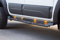Isuzu D-Max 2011-2019 рр. Боковые пороги Dakar V1 с LED (2 шт, металл) фото 2