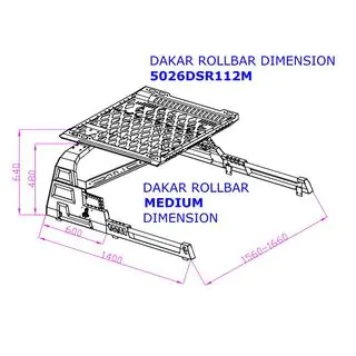 Роллбар з кошиком Dakar (без ролетів) Ford Ranger 2011-2022 рр. фото 4