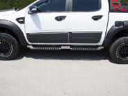 Isuzu D-Max 2019- рр. Боковые пороги Dakar V2 без LED (2 шт, металл) фото 2