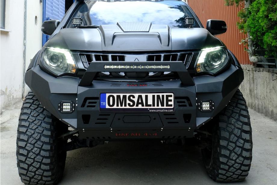 Mitsubishi L200 2015-2024 рр. Передній бампер з захистом картеру Dakar (2015-2019)