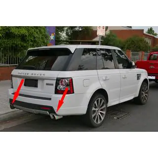 Насадки на глушник V2 (2 шт, нерж) Range Rover Sport 2005-2013 рр. фото 1