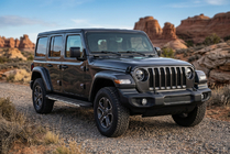 Jeep Wrangler 2018- рр. Бокові пороги Bosphorus Grey (2 шт., Алюміній) фото 1