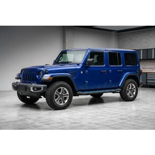 Бокові пороги Maya Blue (2 шт., Алюміній) Jeep Wrangler 2018- рр. фото 1