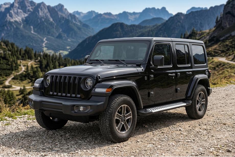 Jeep Wrangler 2018- рр. Бокові пороги Line (2 шт., Алюміній) Image