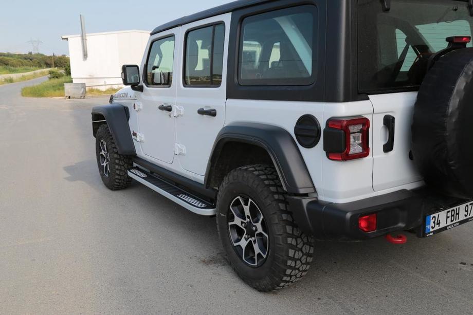 Jeep Wrangler 2018- рр. Бокові пороги Tayga V2 (2 шт., Алюміній) Image