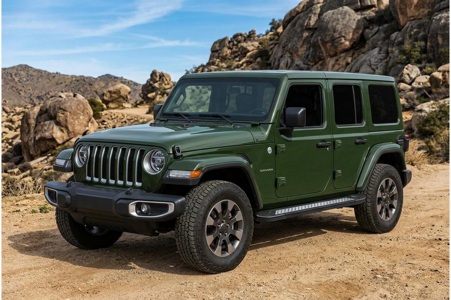 Jeep Wrangler 2018- рр. Бокові пороги Vision New Black (2 шт., Алюміній) Фото 1