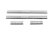 Hyundai I-20 2008-2012 рр. Накладки на пороги Carmos V2 (4 шт, нерж) фото 2