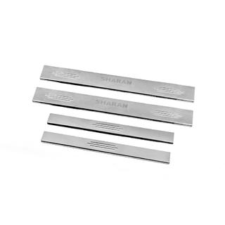 Накладки на пороги Carmos V2 (4 шт, нерж) Volkswagen Sharan 1995-2010 рр. фото 1