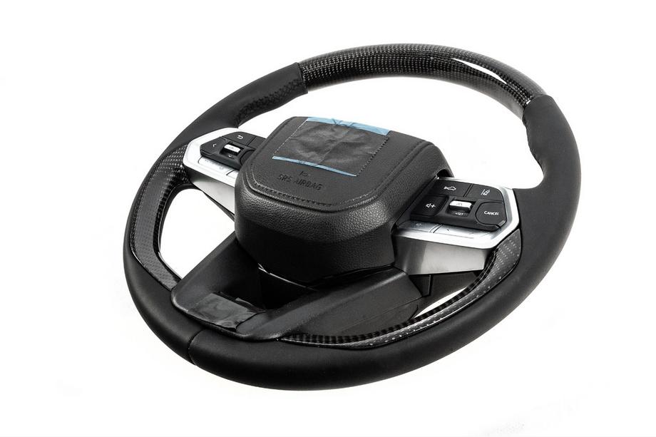 Toyota Land Cruiser 200 2007-2021 рр. Кермо з подушкою безпеки 2025-дизайн (Натуральний карбон) Фото 3