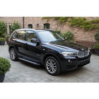 Бокові пороги Vision New Black (2 шт., Алюміній) BMW X3 F25 2011-2018 рр. фото 1