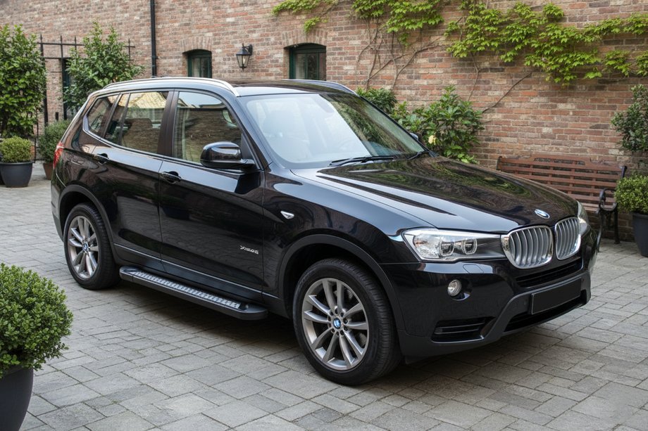 BMW X3 F25 2011-2018 рр. Бокові пороги Vision New Black (2 шт., Алюміній) Фото 1