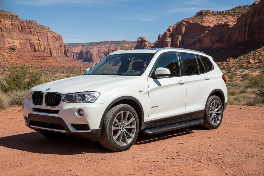 BMW X3 F25 2011-2018 рр. Бокові пороги Tayga Black (2 шт., Алюміній) Фото 1