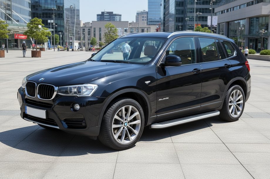 BMW X3 F25 2011-2018 рр. Бокові пороги Tayga Grey (2 шт., Алюміній) Фото 1
