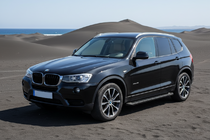 BMW X3 F25 2011-2018 рр. Бокові пороги Allmond Black (2 шт., Алюміній) фото 1