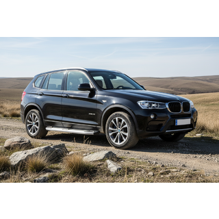 Бокові пороги Mevsim Grey (2 шт., Алюміній) BMW X3 F25 2011-2018 рр. фото 1