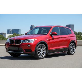Бокові пороги Maya Red (2 шт., Алюміній) BMW X3 F25 2011-2018 рр. фото 1