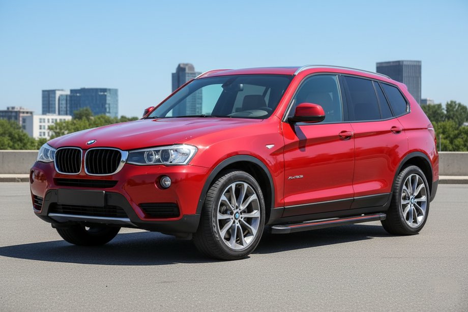 BMW X3 F25 2011-2018 рр. Бокові пороги Maya Red (2 шт., Алюміній) Image
