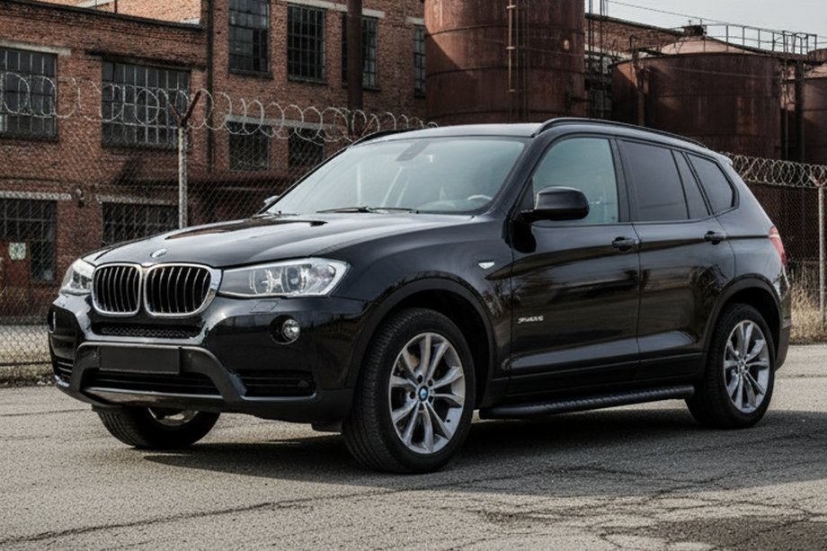 BMW X3 F25 2011-2018 рр. Бокові пороги Bosphore Black (2 шт., Алюміній) Фото 1
