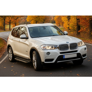 Бокові пороги Bosphore Grey (2 шт., Алюміній) BMW X3 F25 2011-2018 рр. фото 1